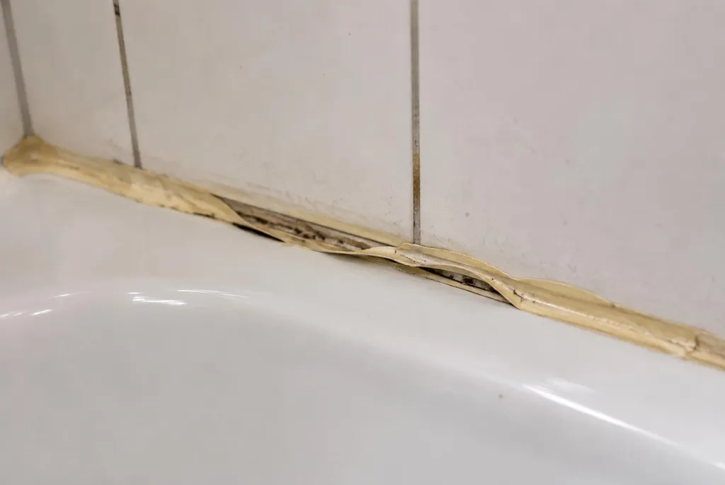 Kitbedrijf Bilthoven – loslatende kit naast het bad